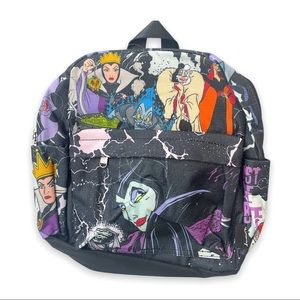 Disney Villains Canvas Mini Backpack Jafar Cruella Maleficent Ursula Evil Queen